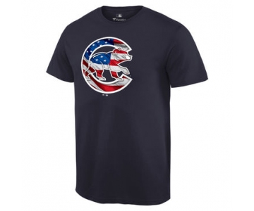 Men's Chicago Cubs Navy Banner Wave T Shirt