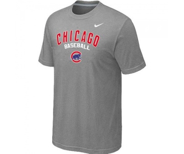 Nike MLB Chicago Cubs 2014 Home Practice T-Shirt - Light Grey
