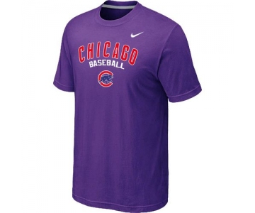 Nike MLB Chicago Cubs 2014 Home Practice T-Shirt - Purple