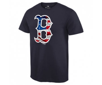 Men's Boston Red Sox Navy Banner Wave T Shirt
