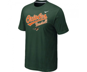 Nike MLB Baltimore orioles 2014 Home Practice T-Shirt - Dark Green