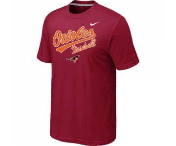 Nike MLB Baltimore orioles 2014 Home Practice T-Shirt - Red