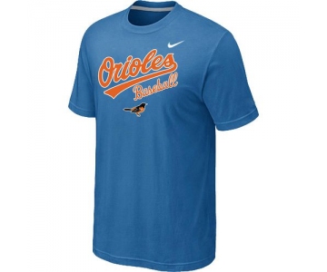 Nike MLB Baltimore orioles 2014 Home Practice T-Shirt - light Blue