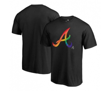 Men's Atlanta Braves Fanatics Branded Black Big & Tall Pride T Shirt