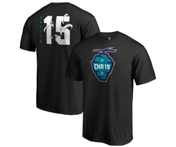 Charlotte Hornets 15 Kemba Walker Fanatics Branded 2019 NBA All-Star Game The Buzz Side Sweep Name & Number T-Shirt Black