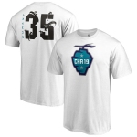 Golden State Warriors 35 Kevin Durant Fanatics Branded 2019 NBA All-Star Game The Buzz Side Sweep Name & Number T-Shirt White