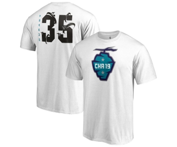 Golden State Warriors 35 Kevin Durant Fanatics Branded 2019 NBA All-Star Game The Buzz Side Sweep Name & Number T-Shirt White