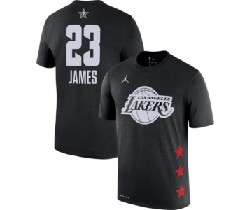 Jordan Men's 2019 NBA All-Star Game #23 LeBron James Dri-FIT Black T-Shirt