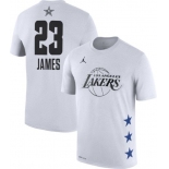 Jordan Men's 2019 NBA All-Star Game #23 LeBron James Dri-FIT White T-Shirt