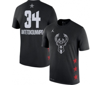 Jordan Men's 2019 NBA All-Star Game #34 Giannis Antetokounmpo Dri-FIT Black T-Shirt