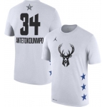 Jordan Men's 2019 NBA All-Star Game #34 Giannis Antetokounmpo Dri-FIT White T-Shirt