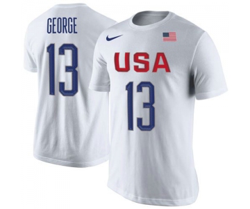 Team USA 13 Paul George Basketball Nike Rio Replica Name & Number T-Shirt W