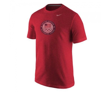 Team USA Nike Dri-Blend Logo Performance T-Shirt Red