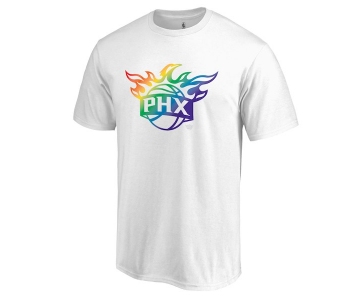 Men's Phoenix Suns White Fanatics Branded Team Pride V-Neck T-Shirt