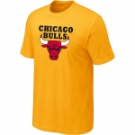 Chicago Bulls Big & Tall Primary Logo Yellow NBA T-Shirt