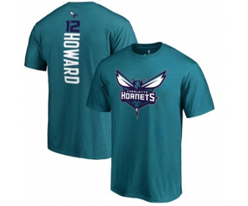 Men's Charlotte Hornets 12 Dwight Howard Fanatics Branded Teal Backer Name & Number T-Shirt