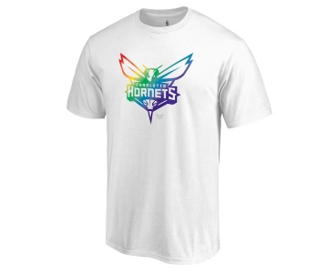 Men's Charlotte Hornets White Fanatics Branded Team Pride V-Neck T-Shirt