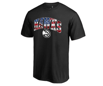 Men's Atlanta Hawks Black Banner Wave T-Shirt