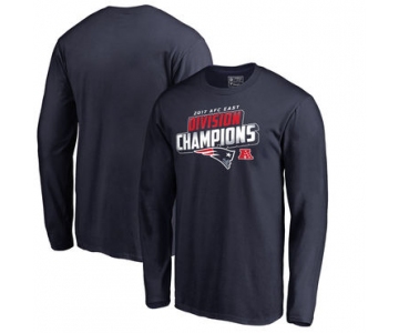 Men's New England Patriots NFL Pro Line by Fanatics Branded Navy 2017 AFC East Division Champions Long Sleeve T Shirt
