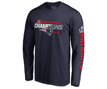New England Patriots 2016 Conference Champions Navy Men's Long Sleeve T-Shirt
