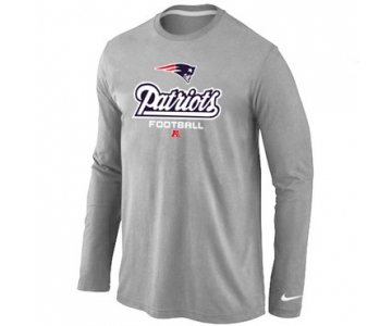 Nike New England Patriots Critical Victory Long Sleeve T-Shirt Grey