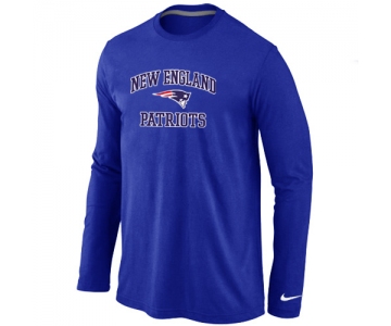 Nike New England Patriots Heart Blue Long Sleeve T-Shirt