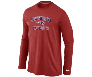 Nike New England Patriots Heart Red Long Sleeve T-Shirt