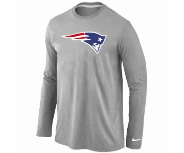 Nike New England Patriots Logo Long Sleeve T-Shirt Grey