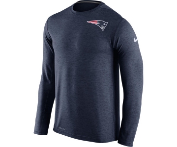 Nike New England Patriots Navy Dri-Fit Touch Long Sleeve Performance Men's T-Shirt