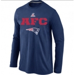 Nike Patriots D.Blue Long Sleeve Men T-Shirts