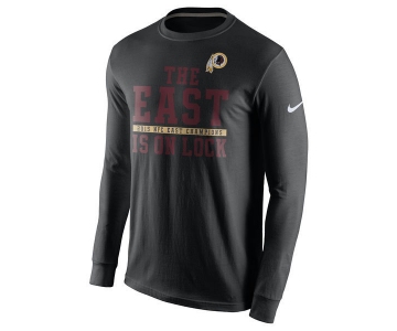 Nike Redskins Black 2015 NFC East Champions Men's Long Sleeve T Shirt