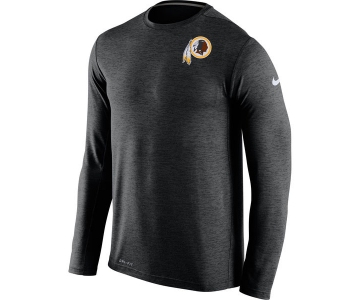 Nike Washington Redskins Black Dri-Fit Touch Long Sleeve Performance Men's T-Shirt