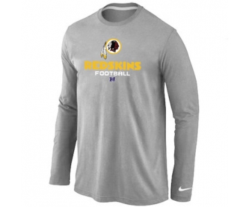 Nike Washington Redskins Critical Victory Long Sleeve T-Shirt Grey