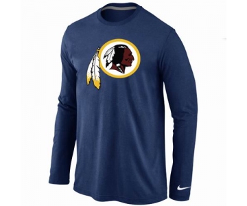 Nike Washington Redskins Logo Long Sleeve T-Shirt D.Blue