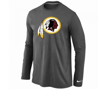 Nike Washington Redskins Logo Long Sleeve T-Shirt D.Grey