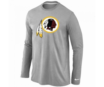 Nike Washington Redskins Logo Long Sleeve T-Shirt Grey