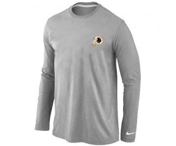 Washington Redskins Sideline Legend Authentic Logo Long Sleeve T-Shirt Grey