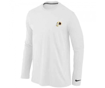 Washington Redskins Sideline Legend Authentic Long Sleeve T-Shirt Logo White