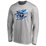 Men's Tennessee Titans NFL Pro Line Ash True Colors Long Sleeve T-Shirt