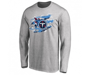 Men's Tennessee Titans NFL Pro Line Ash True Colors Long Sleeve T-Shirt