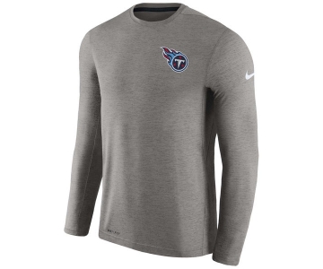 Men's Tennessee Titans Nike Charcoal Coaches Long Sleeve Performance T-Shirt