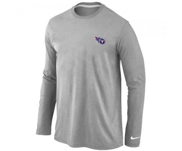 Tennessee Titans Logo Long Sleeve T-Shirt Grey