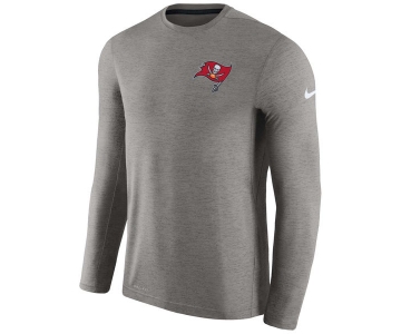 Men's Tampa Bay Buccaneers Nike Charcoal Coaches Long Sleeve Performance T-Shirt