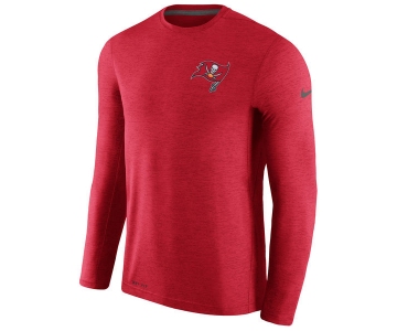 Men's Tampa Bay Buccaneers Nike Red Coaches Long Sleeve Performance T-Shirt