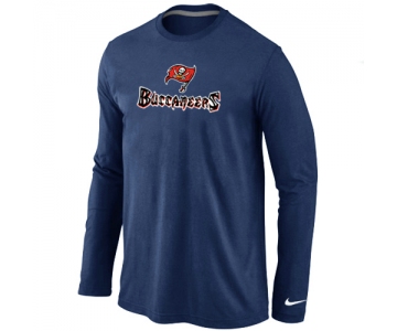 Nike Tampa Bay Buccaneers Authentic Logo Long Sleeve T-Shirt D.Blue