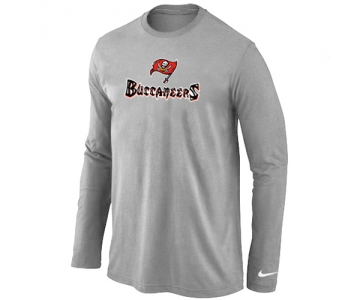 Nike Tampa Bay Buccaneers Authentic Logo Long Sleeve T-Shirt Grey