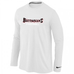 Nike Tampa Bay Buccaneers font Long Sleeve T-Shirt White