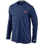 Tampa Bay Buccaneers Sideline Legend Authentic Logo Long Sleeve T-Shirt D.Blue