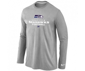 NIKE Seattle Seahawks Critical Victory Long Sleeve T-Shirt Grey