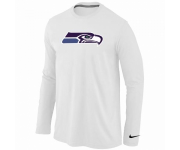 Nike Seattle Seahawks Logo Long Sleeve T-Shirt WHITE